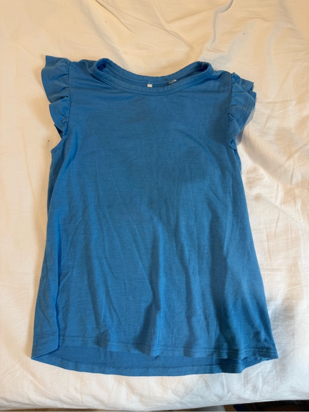 Posh Blue Ruffle Sleeve Tee